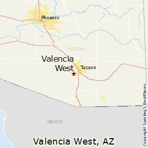 Valencia_West,Arizona Map