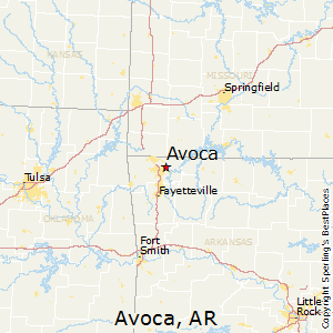 Avoca,Arkansas Map