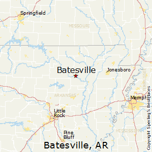 Batesville,Arkansas Map