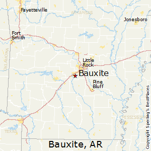 Bauxite,Arkansas Map