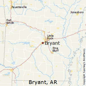 Bryant,Arkansas Map