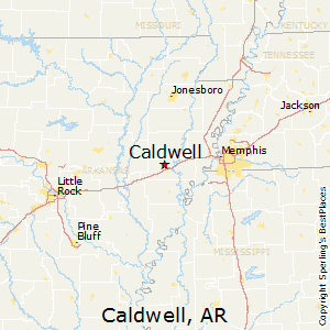Caldwell,Arkansas Map