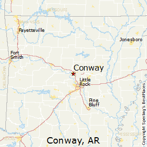 Conway,Arkansas Map