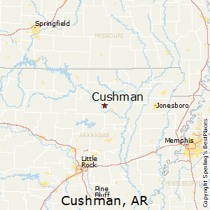 Cushman,Arkansas Map