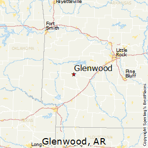 Glenwood,Arkansas Map