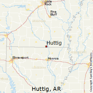 Huttig,Arkansas Map