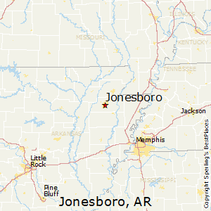 Jonesboro,Arkansas Map