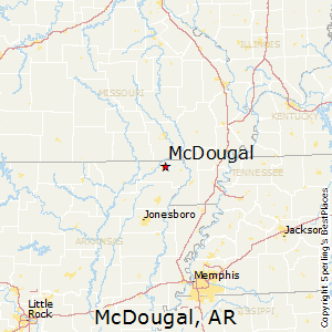 McDougal,Arkansas Map