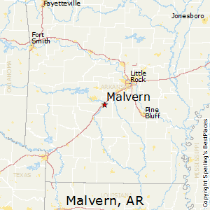 Malvern,Arkansas Map