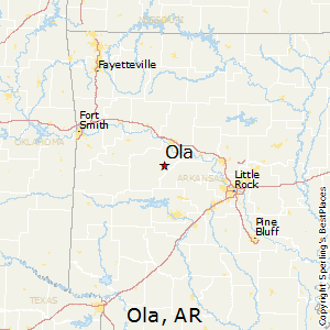 Ola,Arkansas Map