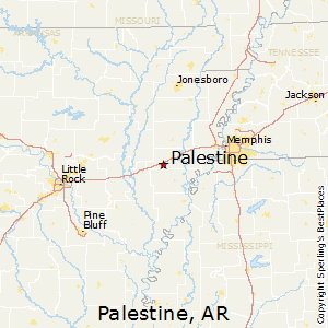 Palestine,Arkansas Map