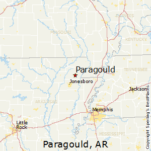 Paragould,Arkansas Map