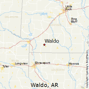 Waldo,Arkansas Map