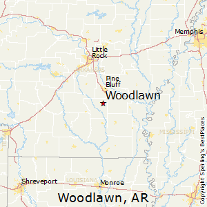 Woodlawn,Arkansas Map