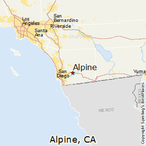 Alpine,California Map