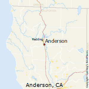 Anderson,California Map