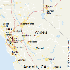 Angels,California Map