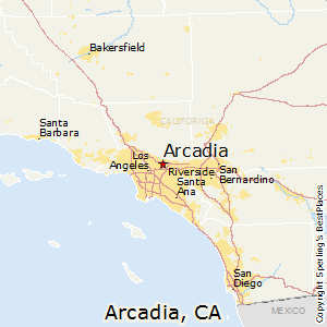 Arcadia,California Map