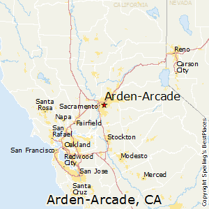 Arden-Arcade,California Map