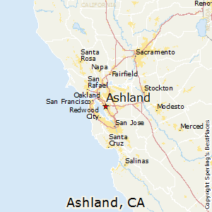 Ashland,California Map
