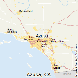 Azusa,California Map