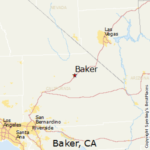 Baker,California Map