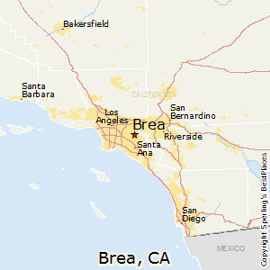 Brea,California Map