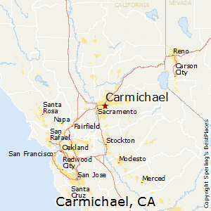 Carmichael,California Map