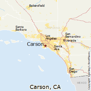 Carson,California Map