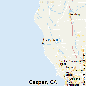 Caspar CA Map