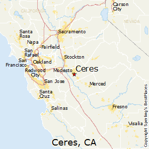 Ceres,California Map