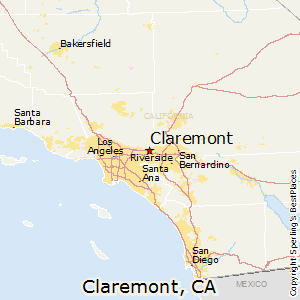 Claremont,California Map