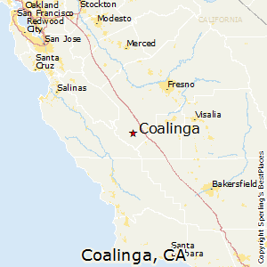 Coalinga,California Map