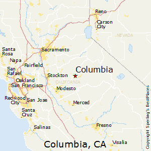 Columbia,California Map