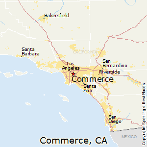 Commerce,California Map