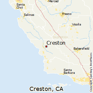 Creston,California Map