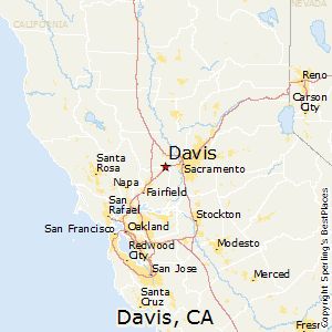 Davis,California Map