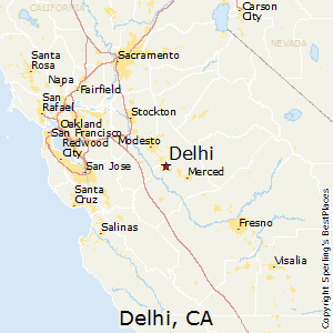 Delhi,California Map