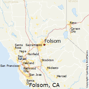 Folsom,California Map