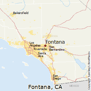 Fontana,California Map