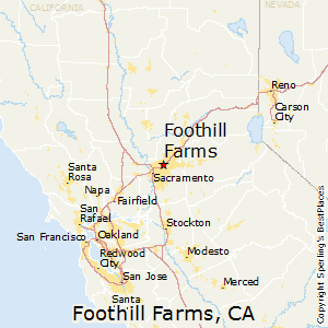 Foothill_Farms,California Map