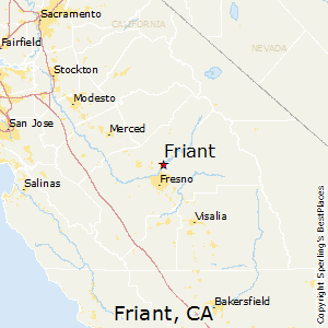Friant,California Map