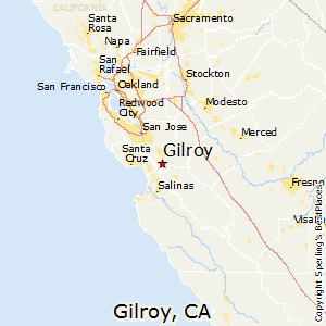 Gilroy,California Map