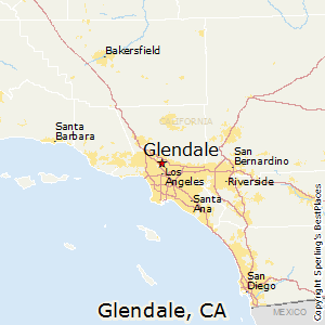 Glendale,California Map