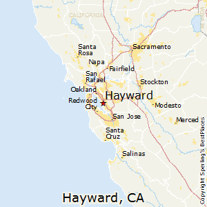 Hayward,California Map