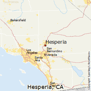 Hesperia,California Map