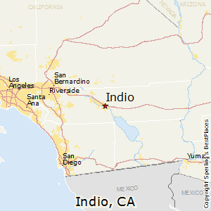 Indio,California Map