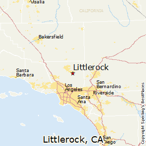 Littlerock,California Map