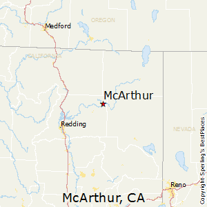 McArthur,California Map