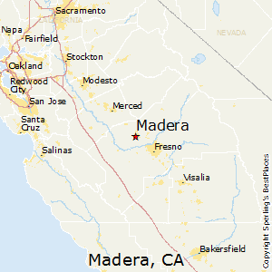 Madera,California Map
